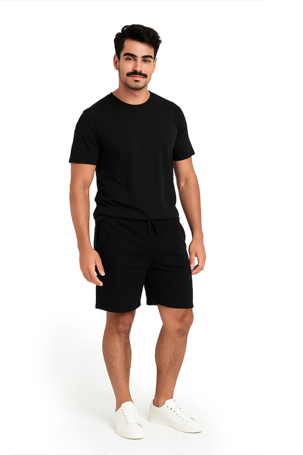 BLACK FORTUNE Fleece Shorts with Pockets for Men
