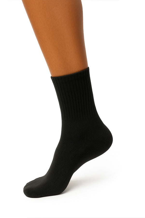 BLACK FORTUNE 12-Pair Unisex Crew Socks