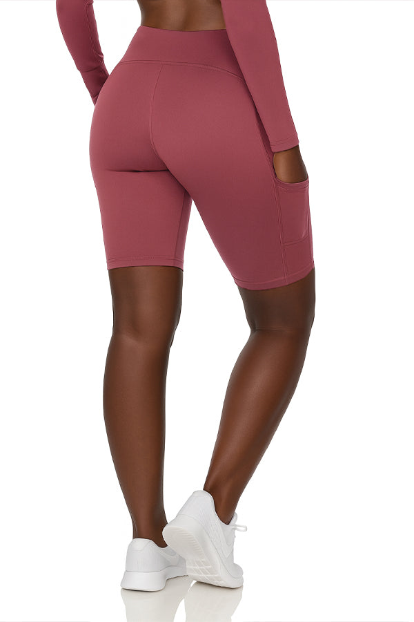 BLACK FORTUNE Women’s High Waisted Biker Shorts with Pockets - Tummy Control Workout Shorts for Yoga, Running, Gym, or Cycling - Soft, Breathable Spandex Activewear for Women