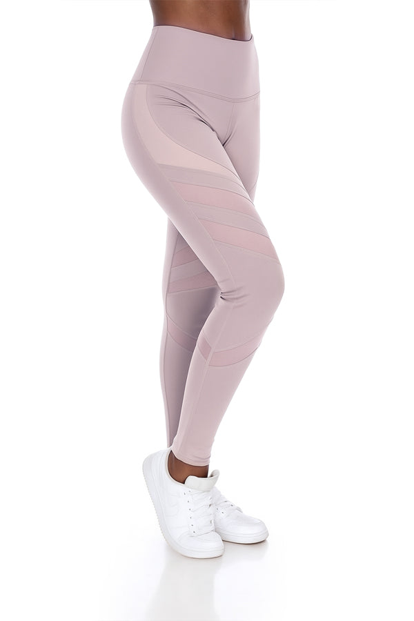 BLACK FORTUNE Workout Leggings for Women with Mesh Detailing - High Waisted Workout Leggings with Tummy Control - Squat Proof Athletic Yoga Pants for Everyday Wear