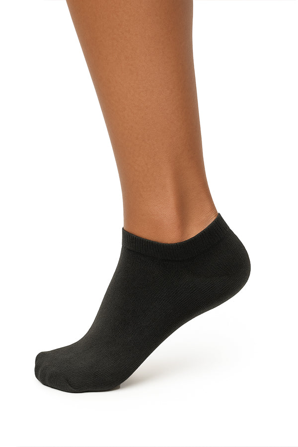 BLACK FORTUNE 12-Pair Unisex Ankle Socks - Lightweight Cotton Low Cut Socks - Breathable Black Ankle Sock for Work, Gym, Summer, Daily Use - Comfortable Fit, Moisture-Wicking