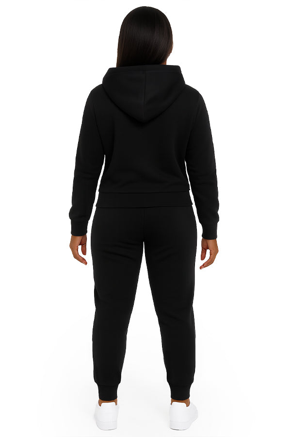 BLACK FORTUNE Unisex Blank Cotton Hoodie