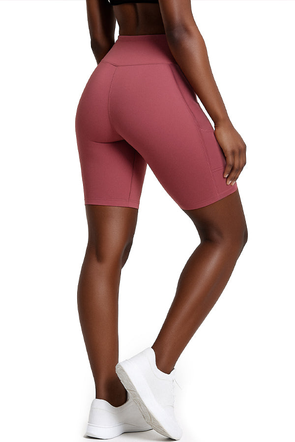 BLACK FORTUNE Women’s High Waisted Biker Shorts with Pockets - Tummy Control Workout Shorts for Yoga, Running, Gym, or Cycling - Soft, Breathable Spandex Activewear for Women