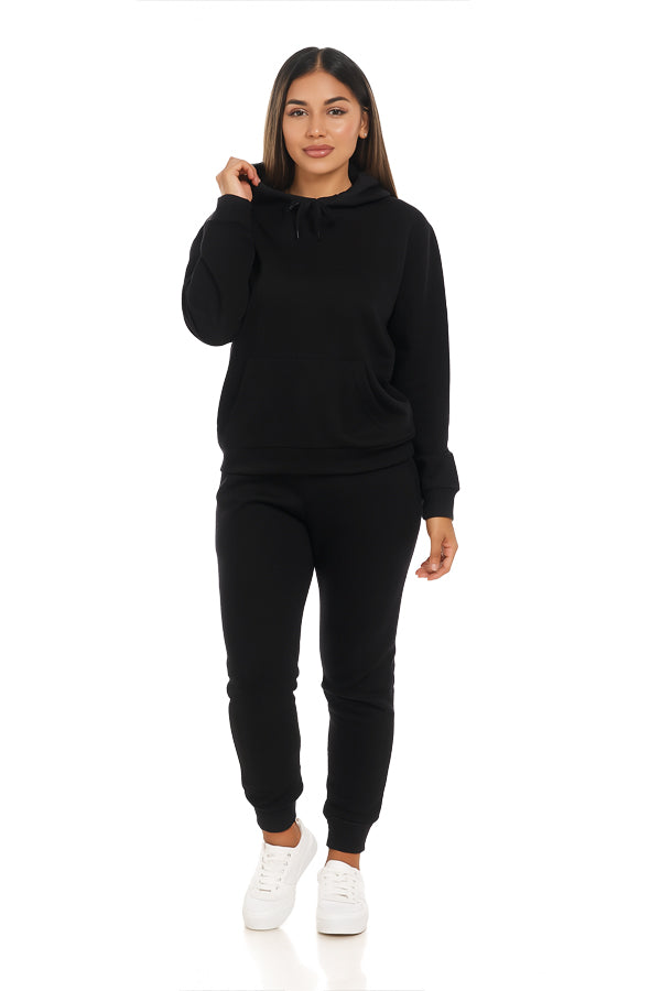BLACK FORTUNE Unisex Blank Cotton Hoodie - Plain Pullover Hooded Sweatshirt with Kangaroo Pocket, Fleece-Lined Oversized Plain Hoodie - Soft Hoodies for Men & Women