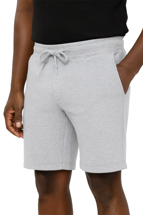 BLACK FORTUNE Fleece Shorts with Pockets for Men - Men’s Cotton Fleece Shorts - Lightweight Cotton Gym Short for Training, Sweat Shorts or Casual Wear - Relaxed Fit