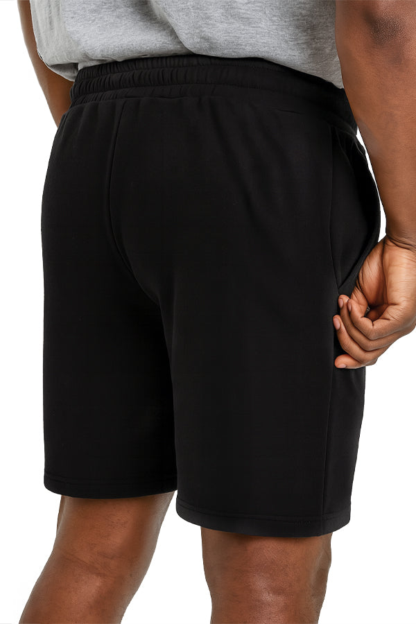 BLACK FORTUNE Fleece Shorts with Pockets for Men - Men’s Cotton Fleece Shorts - Lightweight Cotton Gym Short for Training, Sweat Shorts or Casual Wear - Relaxed Fit