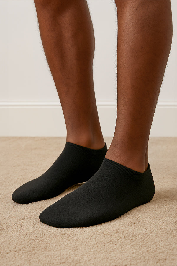 BLACK FORTUNE 12-Pair Unisex Ankle Socks - Lightweight Cotton Low Cut Socks - Breathable Black Ankle Sock for Work, Gym, Summer, Daily Use - Comfortable Fit, Moisture-Wicking