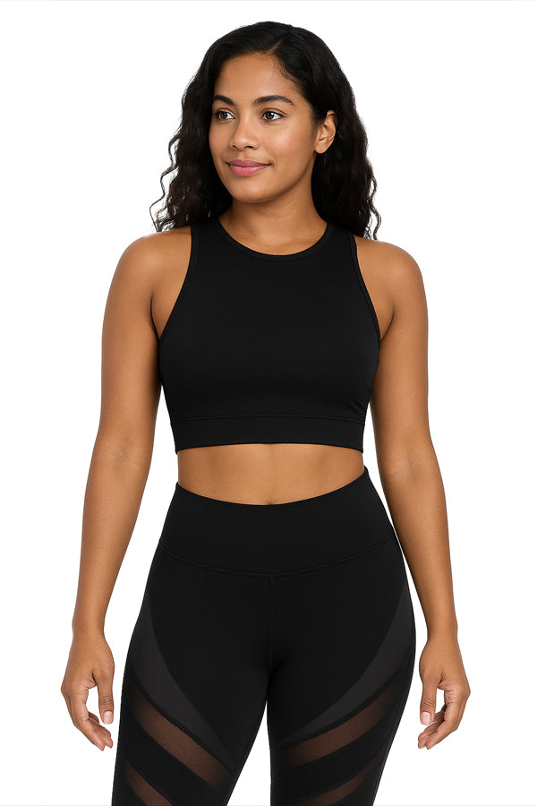BLACK FORTUNE High Impact Sports Bras for Women - Padded Workout Bra for Yoga, Gym, Running, and Fitness Training - Soft, Breathable, Moisture-Wicking Pullover Sports Bra for Women